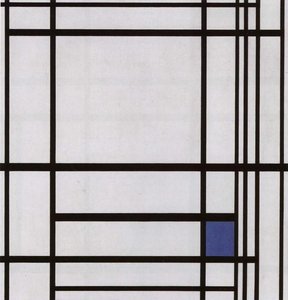 Composición con azul de Piet Mondrian